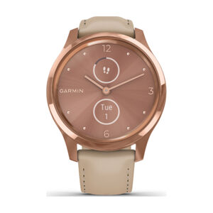 GARMIN smart hodinky - VIVOMOVE LUXE 18K ROSE GOLD - ružová/zlatá/béžová