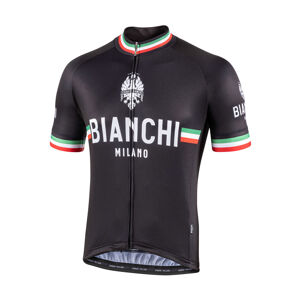 BIANCHI MILANO Cyklistický dres s krátkym rukávom - ISALLE - čierna 2XL