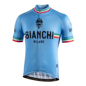 BIANCHI MILANO Cyklistický dres s krátkym rukávom - ISALLE - modrá