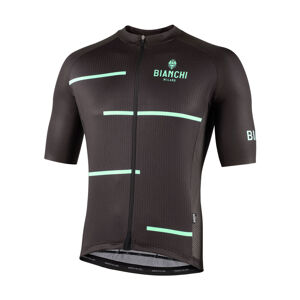BIANCHI MILANO Cyklistický dres s krátkym rukávom - DISUERI - čierna L
