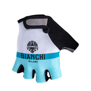 BIANCHI MILANO Cyklistické rukavice krátkoprsté - ANAPO - svetlo modrá/biela XL