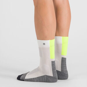 SPORTFUL Cyklistické ponožky klasické - PRIMALOFT - biela/žltá