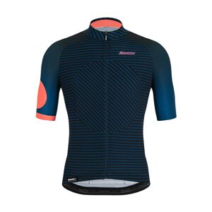 SANTINI Cyklistický dres s krátkym rukávom - KARMA MILLE - modrá/ružová 2XL