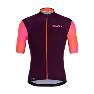 SANTINI Cyklistický dres s krátkym rukávom - MITO SPILLO - oranžová/bordová/ružová