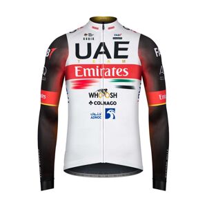 GOBIK Cyklistický dres s dlhým rukávom zimný - UAE 2022 PACER - biela/červená