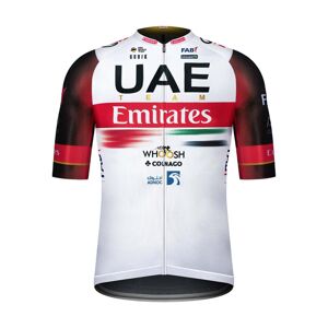 GOBIK Cyklistický dres s krátkym rukávom - UAE 2022 INFINITY WT - biela/čierna/červená