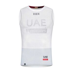 GOBIK Cyklistické tričko bez rukávov - UAE 2022 SECOND SKIN - biela XL