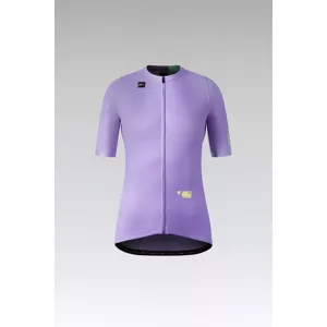 GOBIK Cyklistický dres s krátkym rukávom - STARK W - fialová/bordová/svetlo zelená L