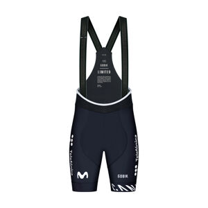 GOBIK Cyklistické nohavice krátke s trakmi - LIMITED 6.0. K10 MOVISTAR TEAM 2024 - modrá/biela L