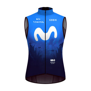 GOBIK Cyklistická vesta - PLUS 2.0 MOVISTAR TEAM 2024 - modrá/biela 2XL