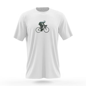 NU. BY HOLOKOLO Cyklistické tričko s krátkym rukávom - BEHIND BARS - zelená/biela S
