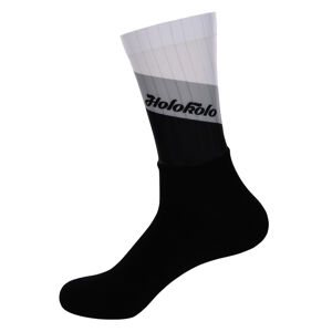 HOLOKOLO Cyklistické ponožky klasické - NEW NEUTRAL - biela/čierna/šedá