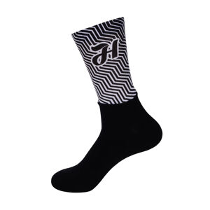 HOLOKOLO Cyklistické ponožky klasické - DAYBREAK - biela/čierna S-M