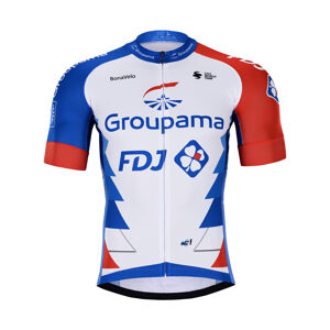 BONAVELO Cyklistický dres s krátkym rukávom - GROUPAMA FDJ 2021 - červená/biela/modrá M