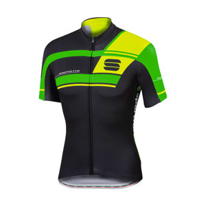 SPORTFUL Cyklistický dres s krátkym rukávom - GRUPPETTO PRO TEAM - zelená/čierna