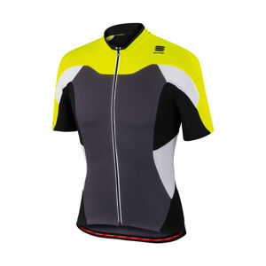SPORTFUL Cyklistický dres s krátkym rukávom - CRANK - žltá/šedá