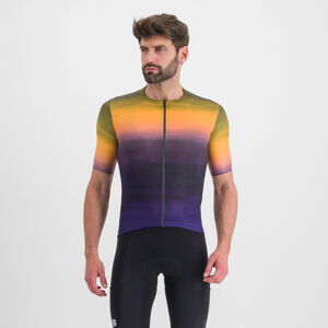 SPORTFUL Cyklistický dres s krátkym rukávom - FLOW SUPERGIARA - fialová/žltá M