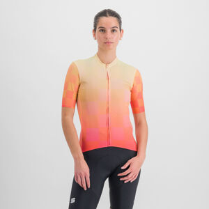 SPORTFUL Cyklistický dres s krátkym rukávom - ROCKET - oranžová/béžová S