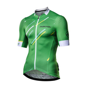 MONTON Cyklistický dres s krátkym rukávom - COLORE PRIOGGIA - zelená XS