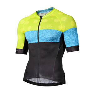 MONTON Cyklistický dres s krátkym rukávom - CLIMBING FLOWER - čierna/žltá XS