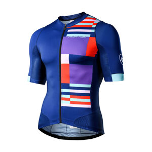 MONTON Cyklistický dres s krátkym rukávom - MONDRIAN - modrá S