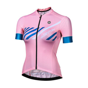 MONTON Cyklistický dres s krátkym rukávom - HORIZON LADY - ružová