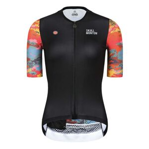 MONTON Cyklistický dres s krátkym rukávom - SKULL RAINBOW LADY - viacfarebná/čierna L