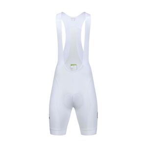 MONTON Cyklistické nohavice krátke s trakmi - SKULL - biela 2XL