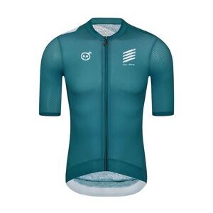 MONTON Cyklistický dres s krátkym rukávom - SKULL III - biela/tyrkysová XL