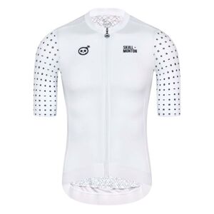 MONTON Cyklistický dres s krátkym rukávom - SKULL SYMBOLS - čierna/biela XS