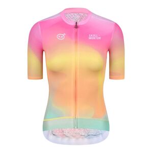 MONTON Cyklistický dres s krátkym rukávom - dres - ružová/žltá XS