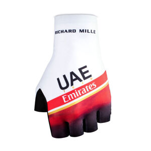 GOBIK Cyklistické rukavice krátkoprsté - UAE 2022 RIVAL - biela/červená M