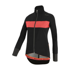 SANTINI Cyklistická vetruodolná bunda - GUARD MERCURIO LADY - čierna/oranžová S