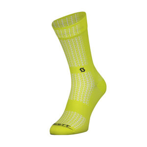 SCOTT Cyklistické ponožky klasické - PERFORMANCE CREW - čierna/žltá 39-41