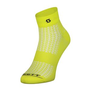 SCOTT Cyklistické ponožky klasické - PERFORMANCE - žltá/čierna
