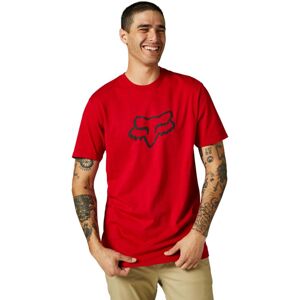 FOX Cyklistické tričko s krátkym rukávom - LEGACY FOX HEAD - červená S