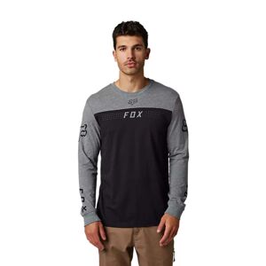 FOX Cyklistické tričko s dlhým rukávom - EFEKT - šedá/čierna L