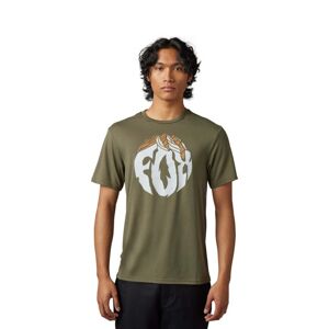 FOX Cyklistické tričko s krátkym rukávom - TURNOUT - zelená 2XL