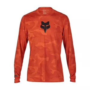 FOX Cyklistický dres s dlhým rukávom letný - RANGER TRU DRI - oranžová L