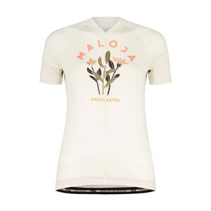 MALOJA Cyklistický dres s krátkym rukávom - GANESM. 1/2 LADY - ivory/béžová M