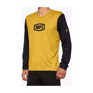 100% SPEEDLAB Cyklistický dres s dlhým rukávom letný - AIRMATIC - žltá M
