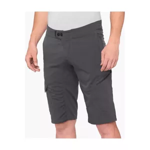 100% SPEEDLAB Cyklistické nohavice krátke bez trakov - RIDECAMP - šedá XL