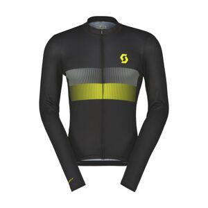 SCOTT Cyklistický dres s dlhým rukávom letný - RC TEAM 10 - čierna/žltá 2XL