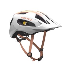 SCOTT Cyklistická prilba - SUPRA PLUS (CE) - biela/hnedá/ružová (57–62 cm)