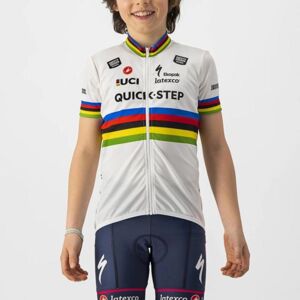 CASTELLI Cyklistický dres s krátkym rukávom - QUICKSTEP KID JERSEY - biela 12Y