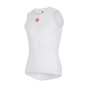 CASTELLI Cyklistické tričko bez rukávov - PRO ISSUE - biela XL