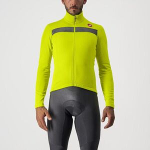 CASTELLI Cyklistický dres s dlhým rukávom zimný - PURO 3 - svetlo zelená 3XL