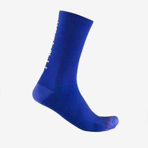 CASTELLI Cyklistické ponožky klasické - BANDITO WOOL 18 - modrá 2XL