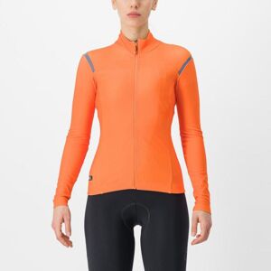 CASTELLI Cyklistický dres s dlhým rukávom zimný - TUTTO NANO RoS W - oranžová XL