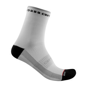 CASTELLI Cyklistické ponožky klasické - ROSSO CORSA 11 LADY - čierna/biela